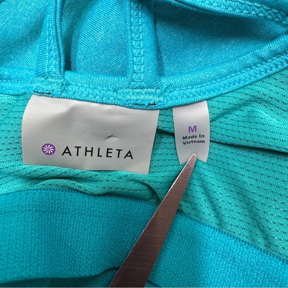 {Athleta} "Empowerment Tank Top" Strappy Back Shelf Bra Athletic Gym Yoga - Picture 3 of 5